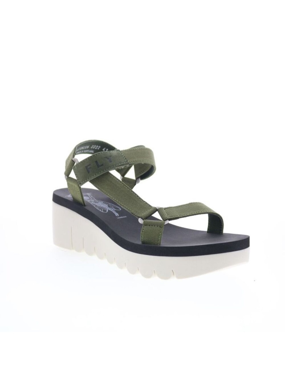 Fly London Z1371* Womens Green Yefa Wedge Sandals Size 37